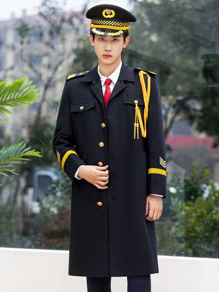 男形象岗售楼处工作服秋冬套装物业保安制服门岗礼宾礼仪服装大衣
