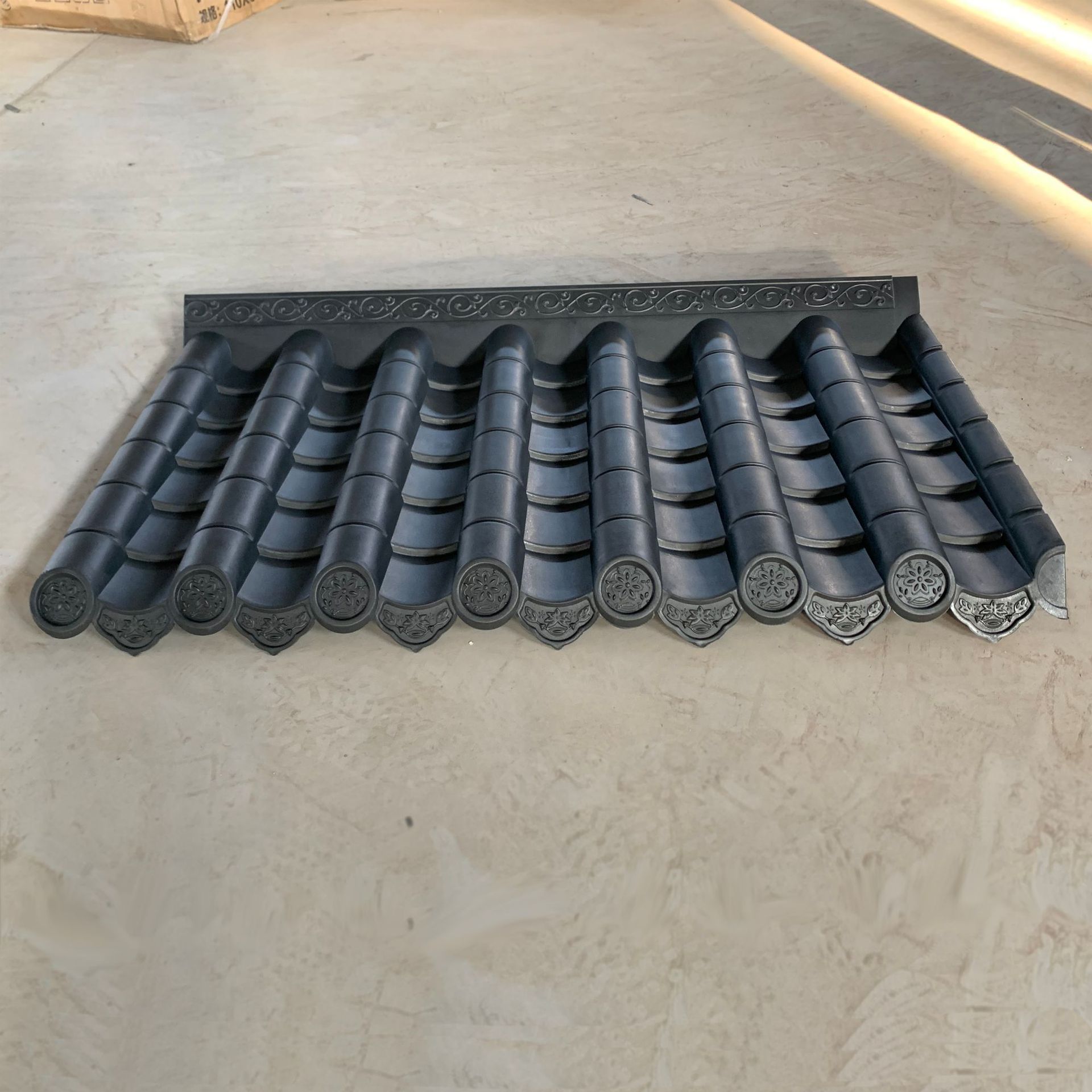 仿古瓦片树脂瓦仿古屋檐门头屋面滴水檐琉璃瓦加厚树脂瓦片屋顶