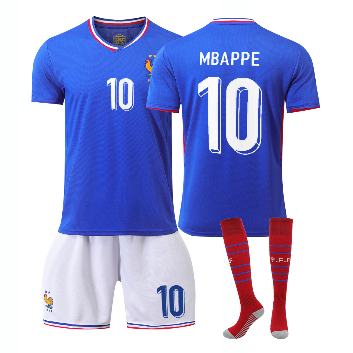 2425欧洲杯新款法国队主场客场10号姆巴佩7号格列兹曼足球服球衣