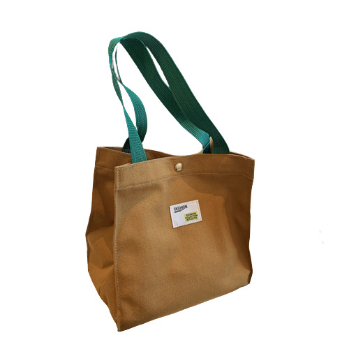 Simple Solid Color Canvas Bag Wholesale New Large Capacity Fashion Casual Handbag Korean Logo Printed Shoulder Bag
