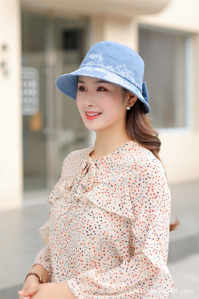 夏天中老年人女士遮阳帽薄款老人帽子时尚休闲凉帽妈妈防晒太阳帽