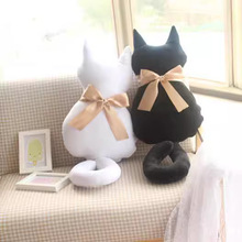 创意可爱卡通背影猫抱枕猫咪公仔毛绒玩具家居靠垫装饰品玩偶礼物