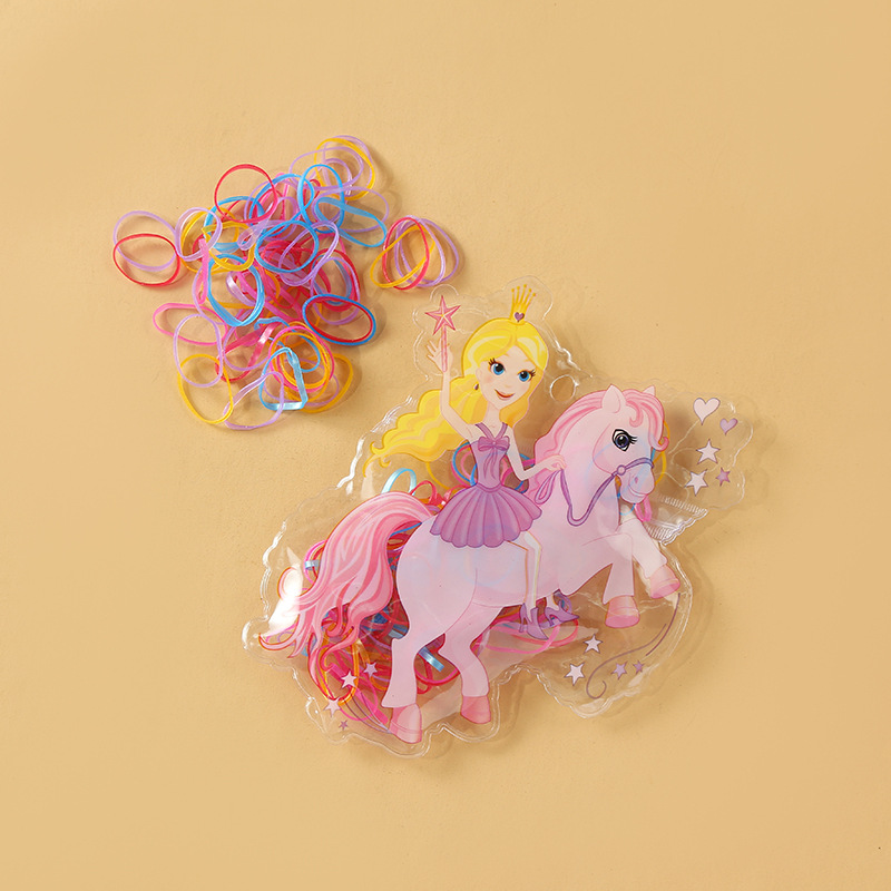 Factory Wholesale Small Rubber Band Children's Cute Princess Knight Unicorn Series Hair Accessories Disposable Does Not Hurt Hair Rubber Bands