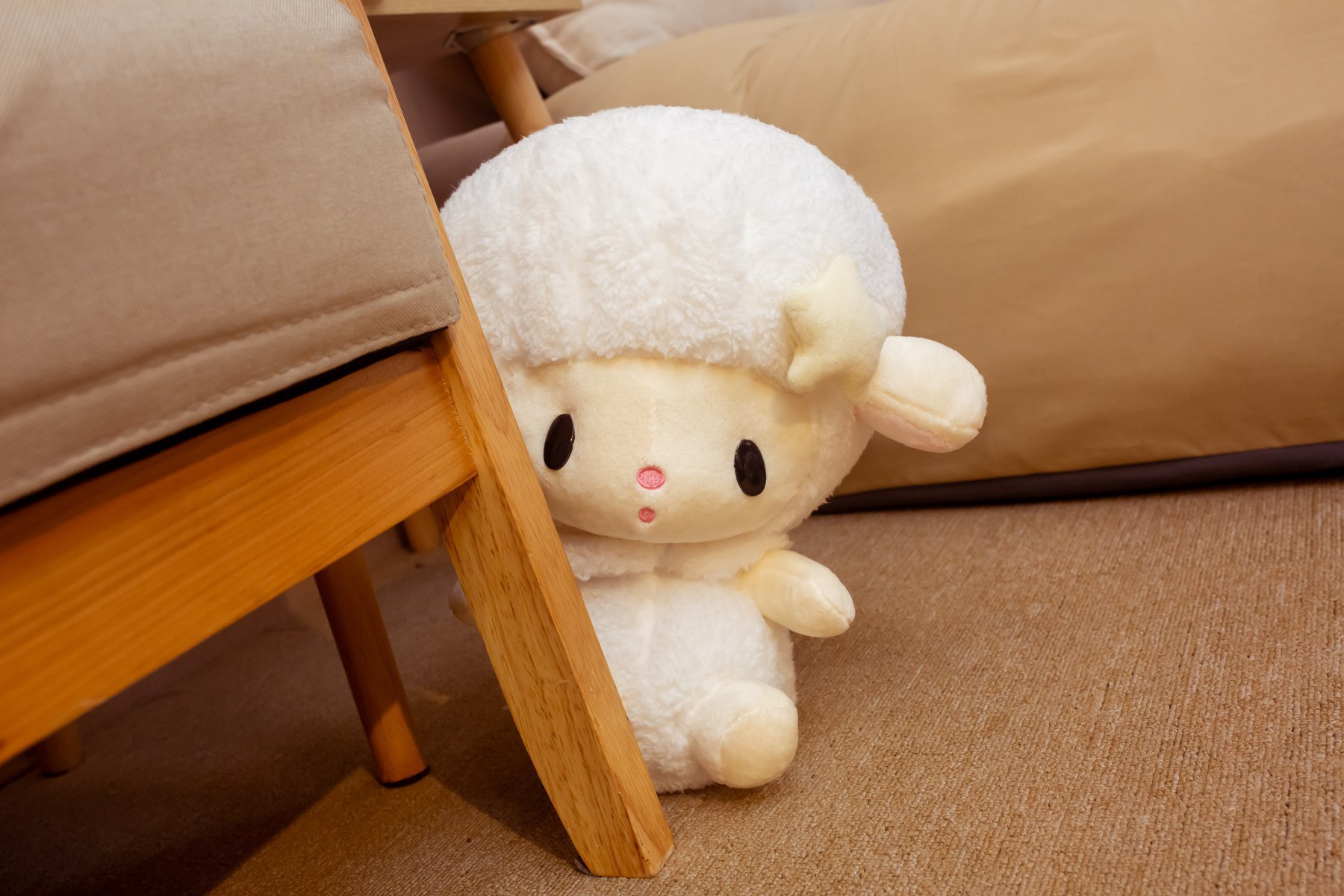 带翅膀天使小绵羊公仔梦幻双子星小羊毛绒玩具月亮星星发饰