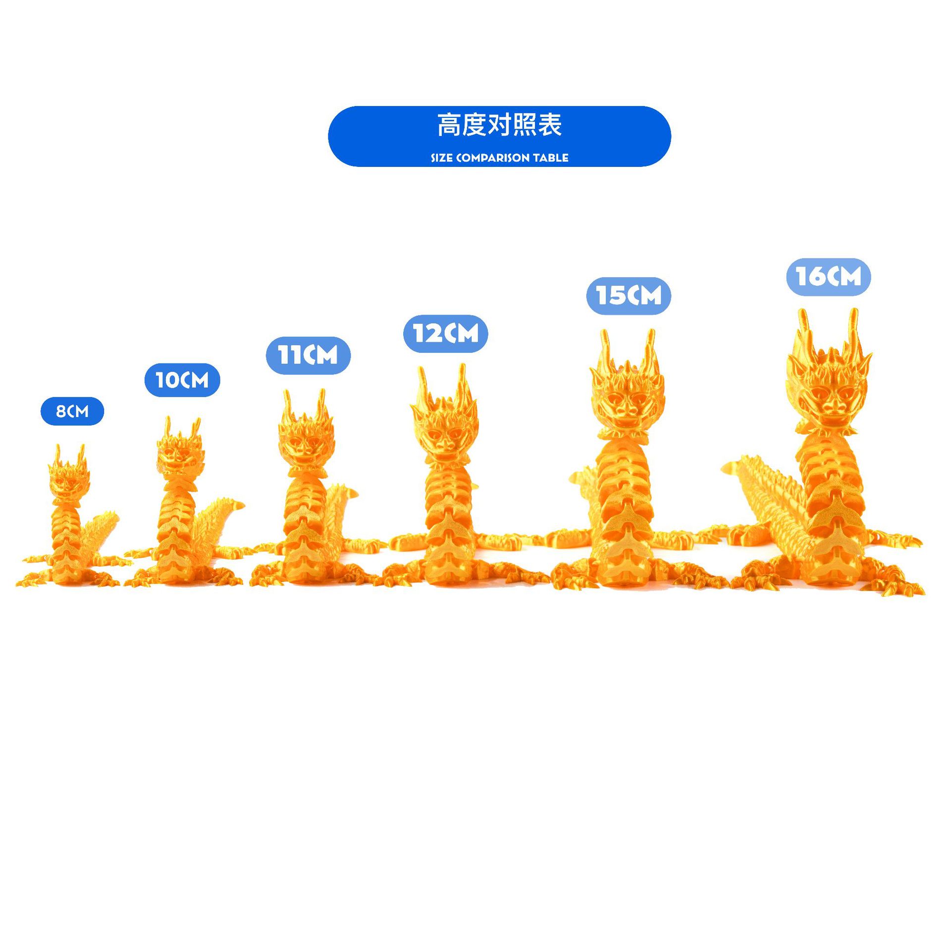 3D Printing Can Stand Chinese Dragon Hand Office Gift Decoration Movable High-Precision Creative Dragon Fashion Play