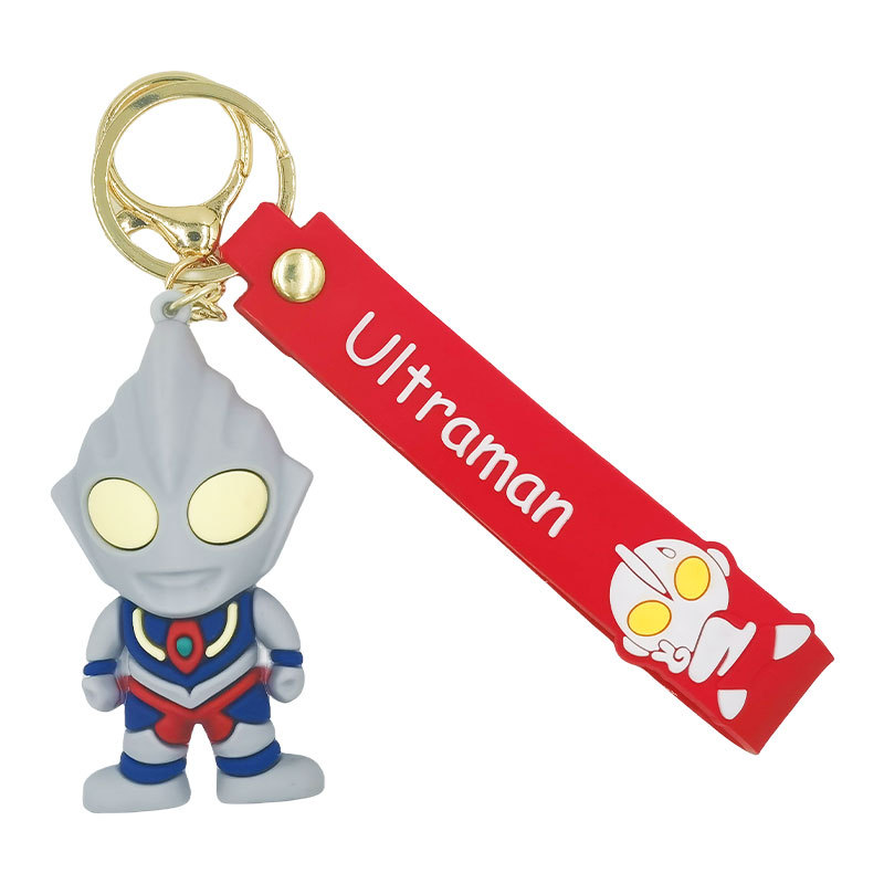 Cartoon Creative Ultraman Car Key Ring Exquisite Cute Doll Students' School Bag Pendant Key Chain Small Gift