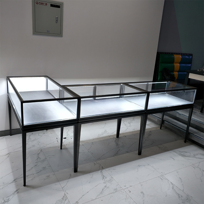 厂家不锈钢珠宝首饰品展示柜高端玻璃钻石眼镜店展示柜台矮柜