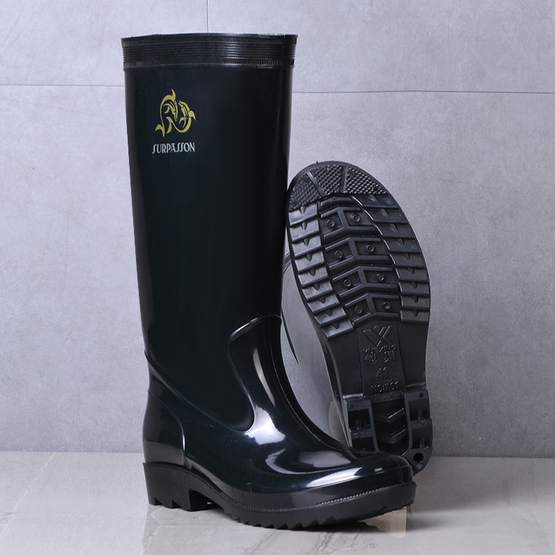 雨鞋男高筒黑色水鞋胶鞋男靴工地胶靴插秧劳保耐磨雨靴防水鞋