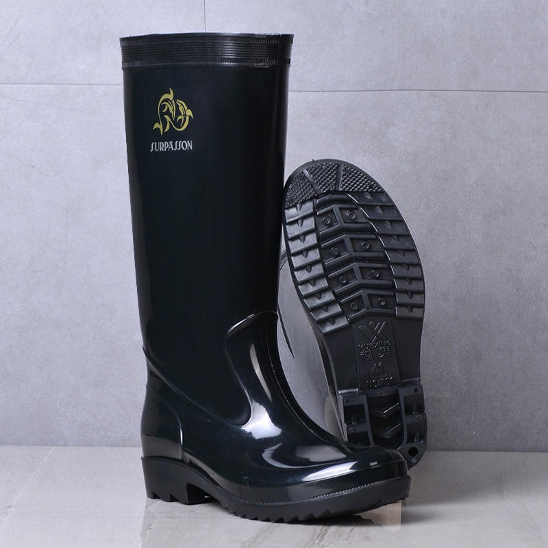 雨鞋男高筒黑色水鞋胶鞋男靴工地胶靴插秧劳保耐磨雨靴防水鞋