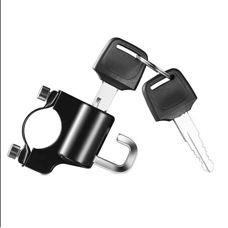 跨境头盔锁电动车帽锁摩托车帽子锁固定头盔挂钩锁防盗迷你锁批发