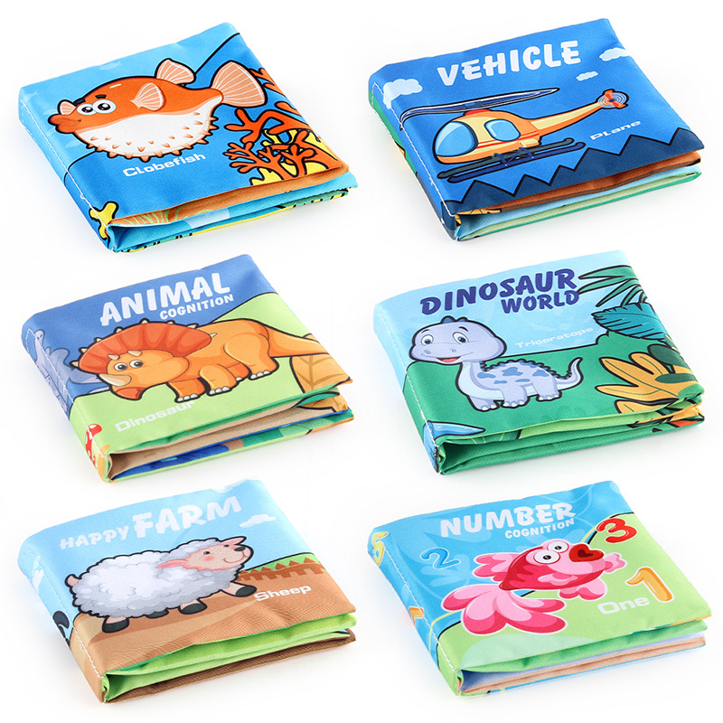 foreign trade baby cloth book 0-3 years old infant tear-proof soft book with ringing paper cloth book maternal and child early childhood educational toys