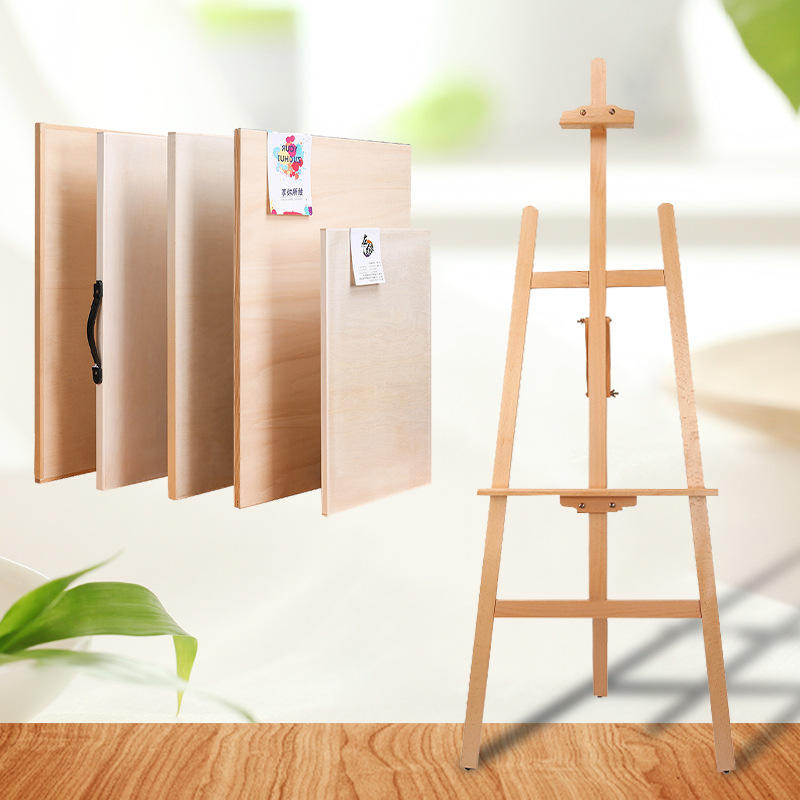 美术生专用画架木质展示架儿童涂鸦素描展示支架实木画架画板