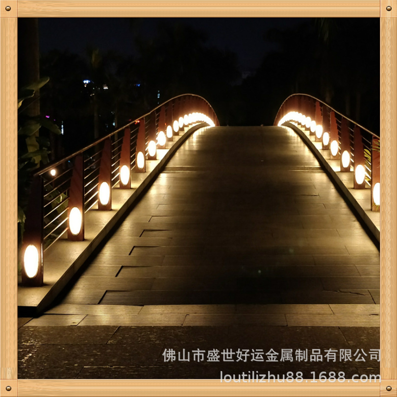 定制景观灯光栏杆 扶手内藏低压led灯带 成本低廉