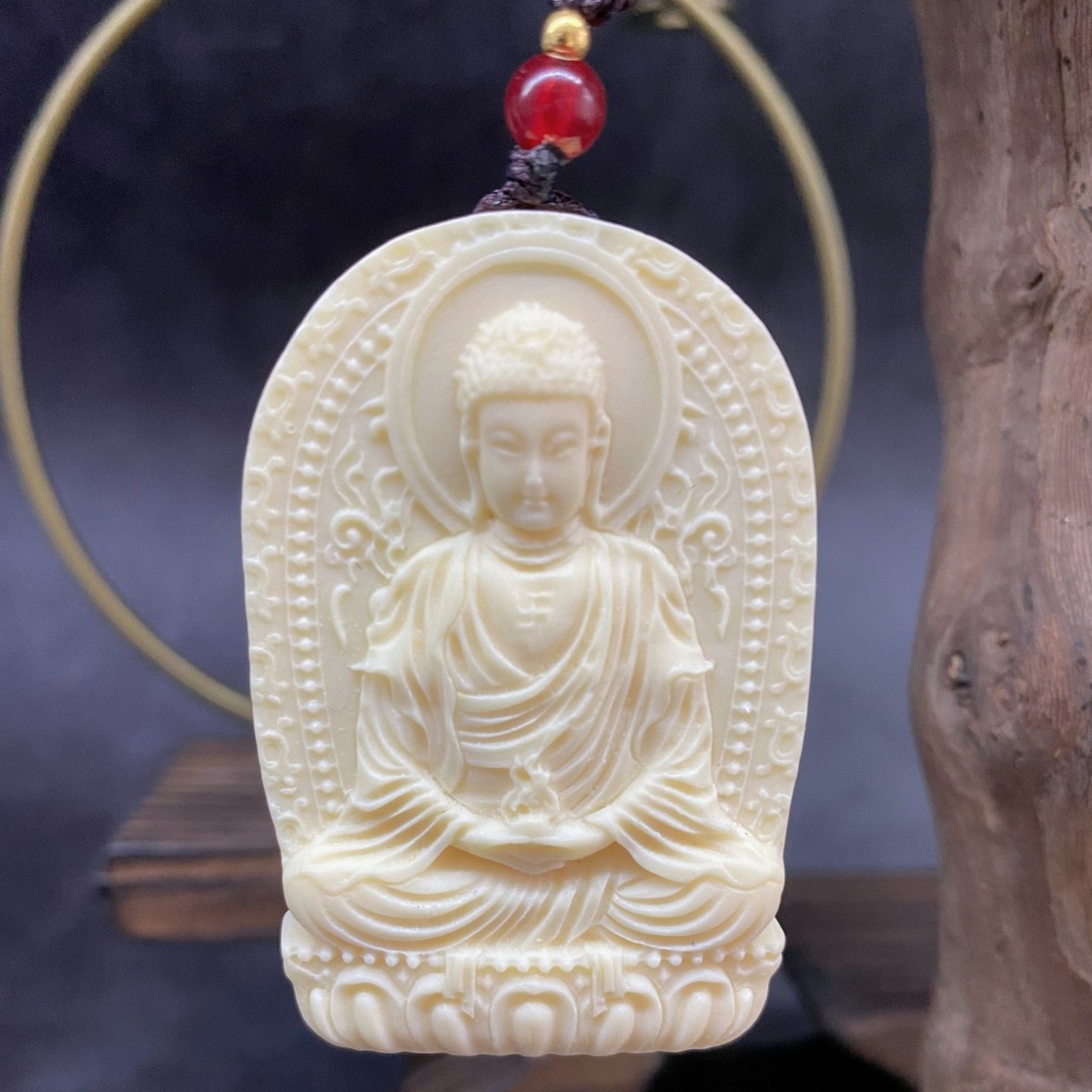 象牙果416牌子大日如来像吊坠山水花朵挂饰夜市摆摊直播货源批发