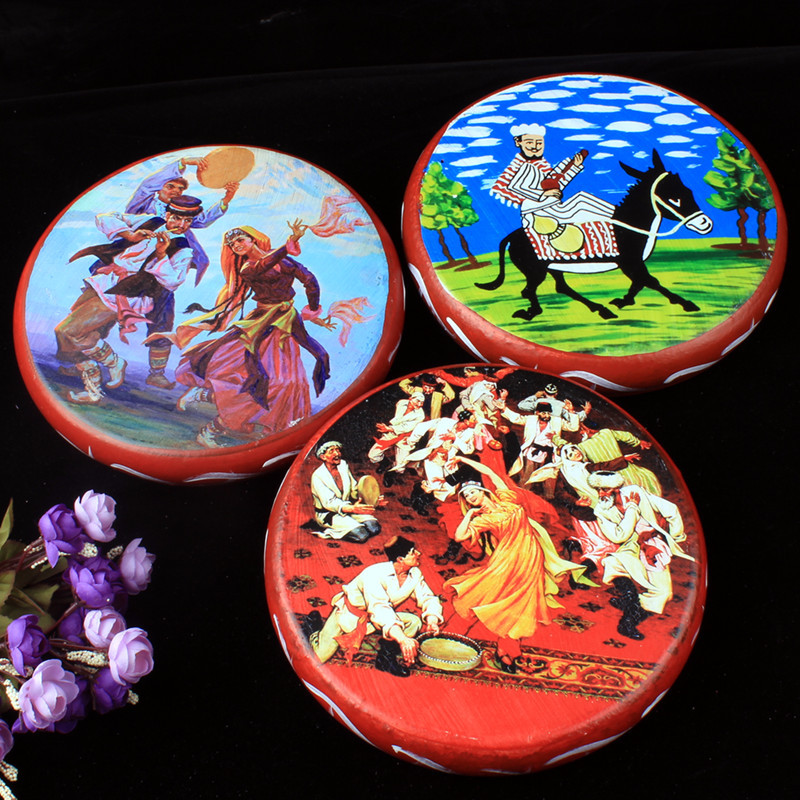新疆民族乐器维吾尔族手工彩绘手鼓民族舞蹈手鼓十二木卡姆装饰鼓