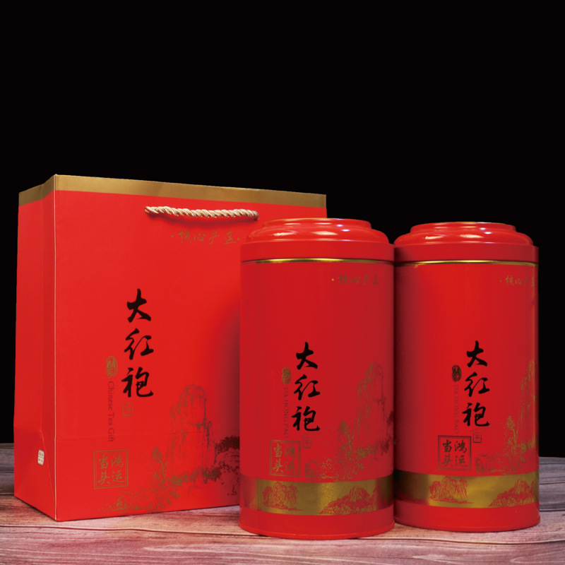 大红袍茶叶浓香型礼盒装肉桂岩茶散装福建武夷高山乌龙罐装批发