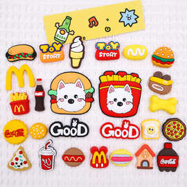 原创薯条小狗西高地PVC软胶装饰手工DIY配件手机壳ipad壳贴片批发