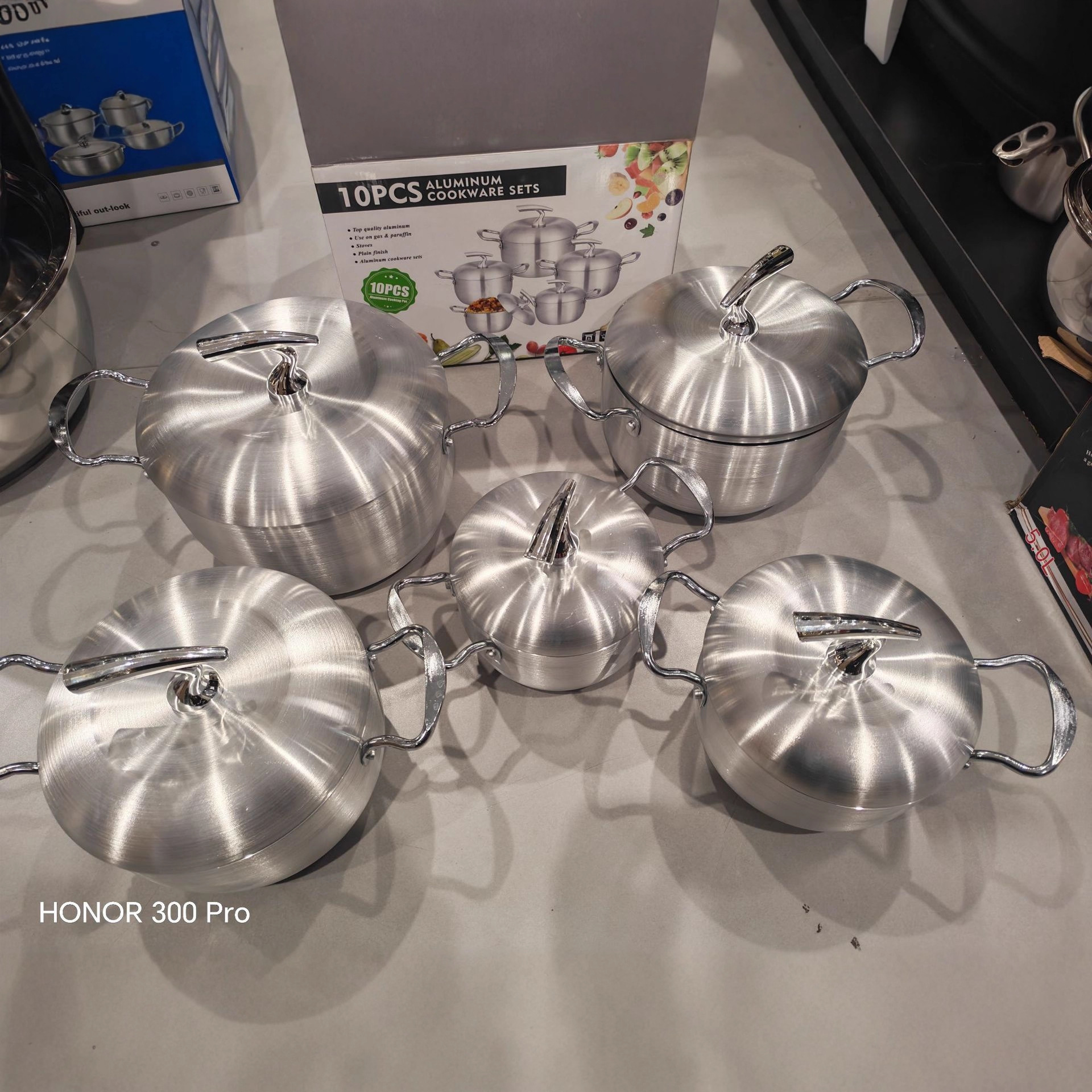 New products set铝锅苹果五件套中东非洲爆款汤锅锅具套装16/18/