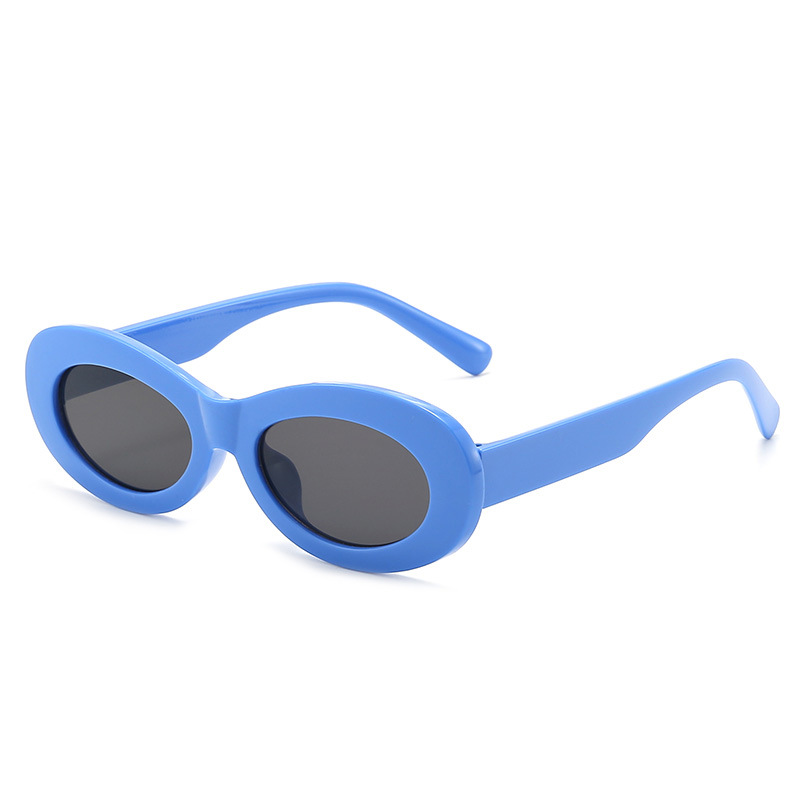 New Fashion European and American Style Oval Sunglasses Cross-Border Trend Street Snap Ins Sunglasses Retro Stylish Sunglasses