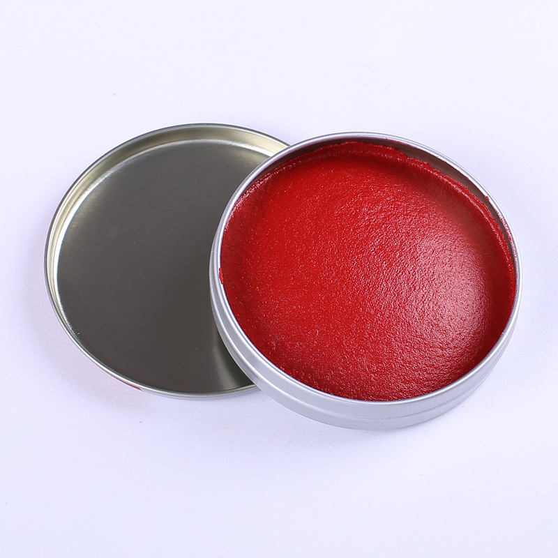 雪奥0504朱红印泥120g红色办公印油印台12#海绵泡沫印泥盒印台盒