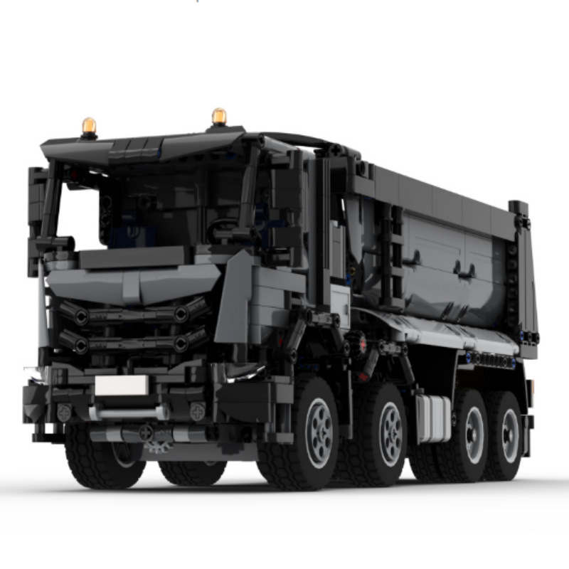 兼容乐高moc-121004自卸车8x4越野卡车科技拼插积木玩具模型跨境