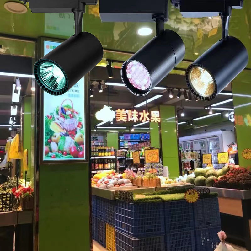 led生鲜灯水果灯蔬菜灯猪肉灯鲜肉灯卤菜熟食灯超市商场轨道射灯