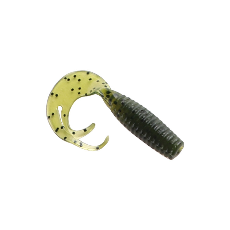 路亚饵软饵卷尾蛆软虫仿生长尾蛆德州钓组微物假饵饵鲈鱼鳜鱼卷尾