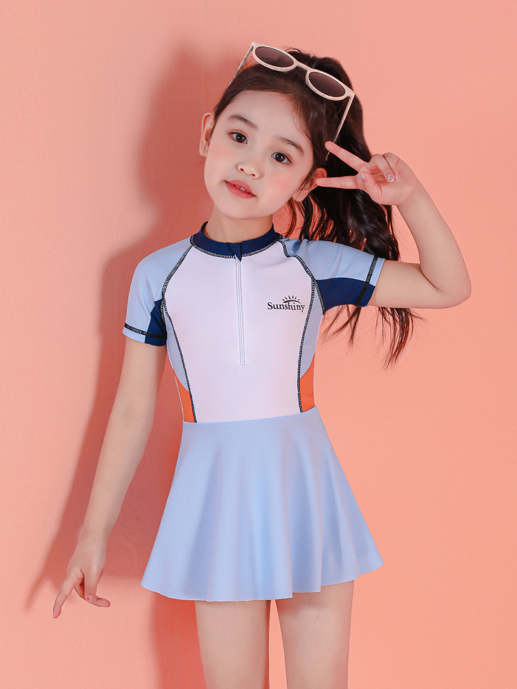 学游泳专用泳衣女童高端小朋友女宝宝夏装儿童女孩网红风走秀洋气