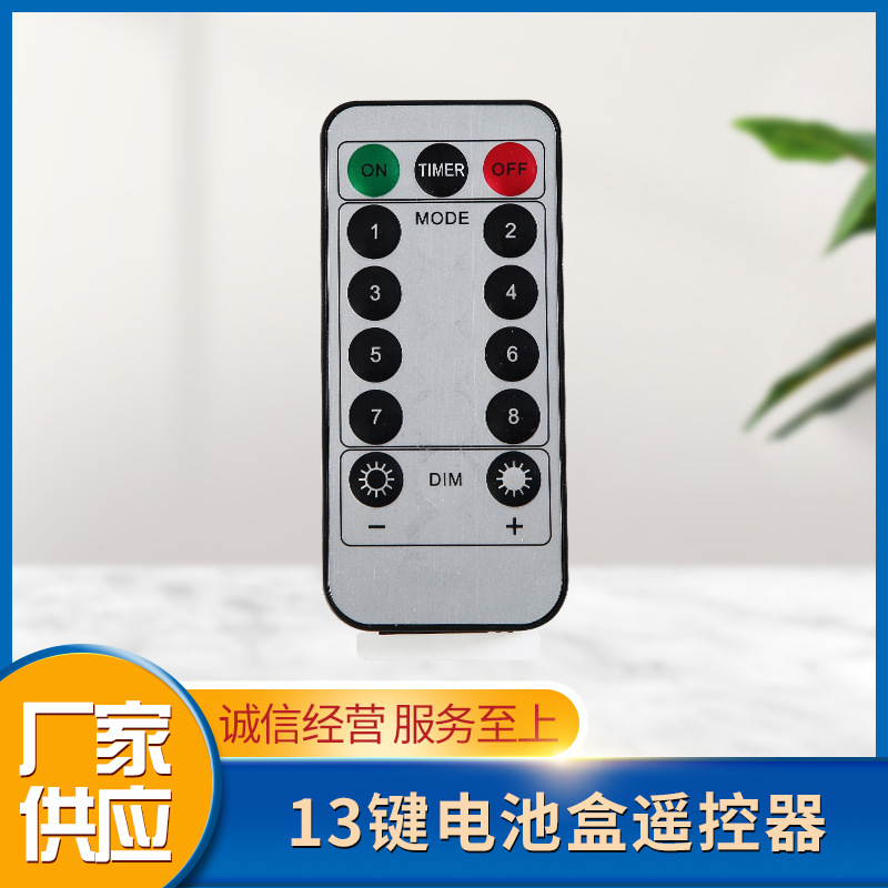 批发13键电池盒遥控器闪烁模式led彩灯圣诞灯电源适配器