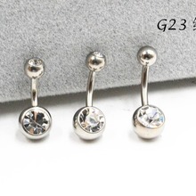 G23钛合金F136肚脐环脐饰品14毫米长杆肚脐钉Navel Piercing穿刺