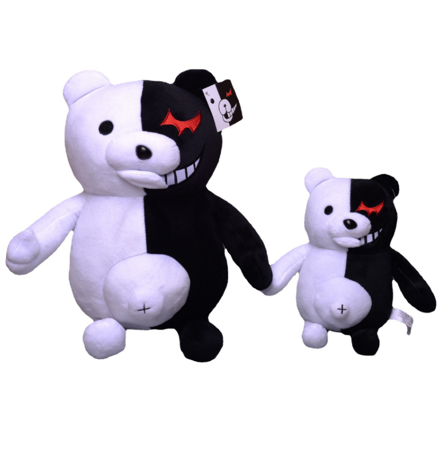 动漫周边黑白熊毛绒玩具绝望学院弹丸论破玩偶公仔娃娃创意二次元-阿
