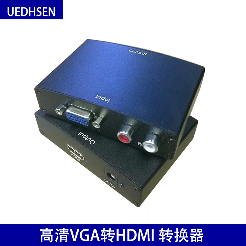 厂家直销 高清vga转hdmi转换器 vga r/l转hdmi vga to hdmi 1080p