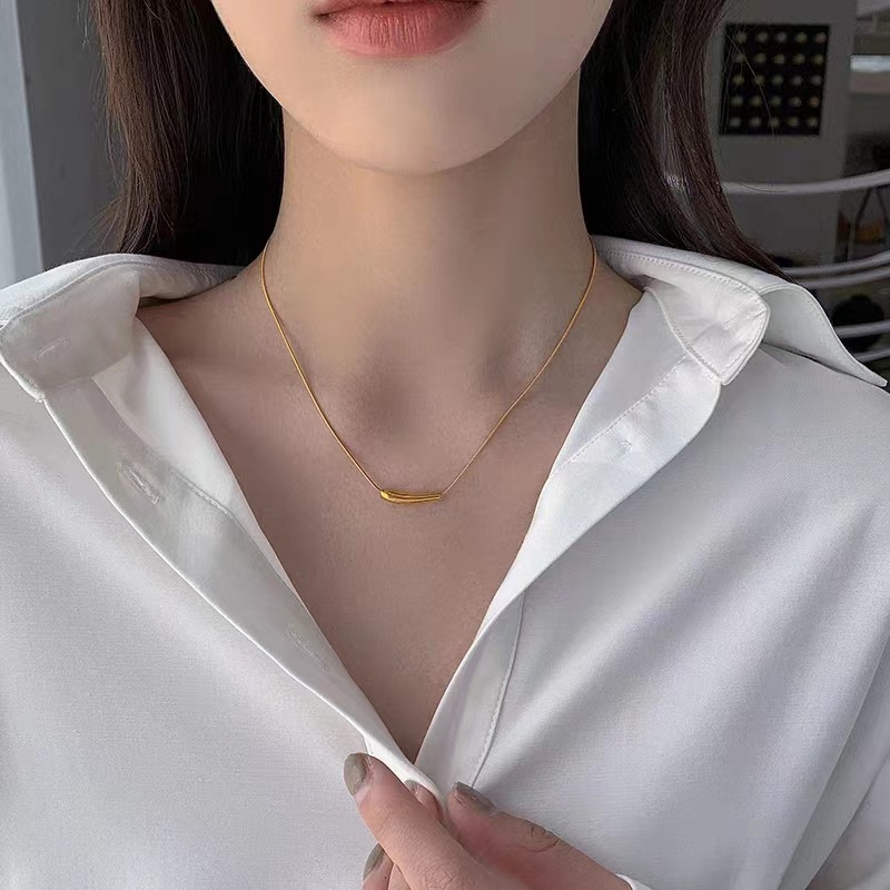 Ins Titanium Steel Necklace for Women Special Interest Light Luxury High-Grade Spring Commuter Ornament Fashionable All-Match Clavicle Chain