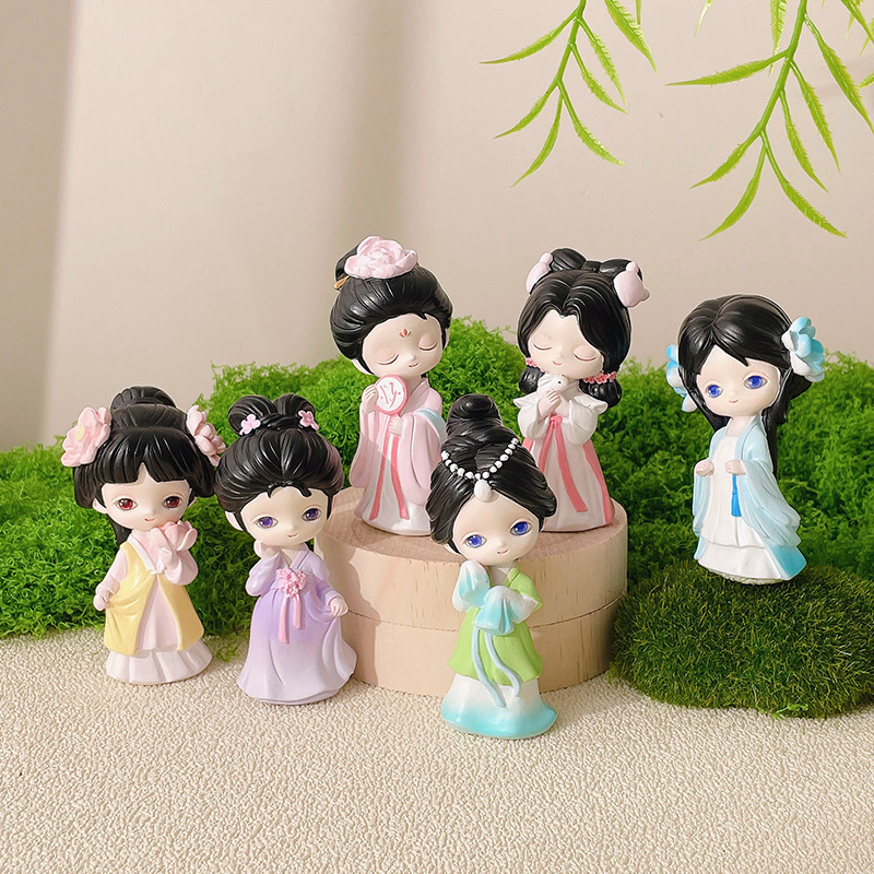 Spot Creative Gift Cute Antique Girl Series Blind Box Spring Wind Dream Home Ornament Decoration Hand-Made Gift