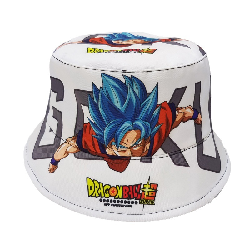 Cross-Border Sonic Children's Bucket Hat Spider-Man Cartoon Animation Super Mary Bucket Hat Dragon Ball Sun Hat