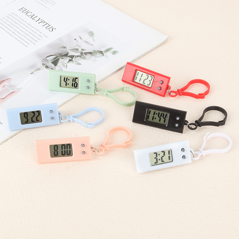 便携小挂表学生背包钥匙扣电子钟工作学习考研静音电子表