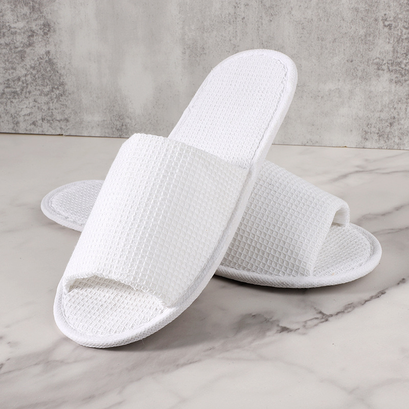 Waffle Slippers Supply Hotel Homestay Disposable Slippers Hospitality Travel Slippers Wholesale Orderable Logo