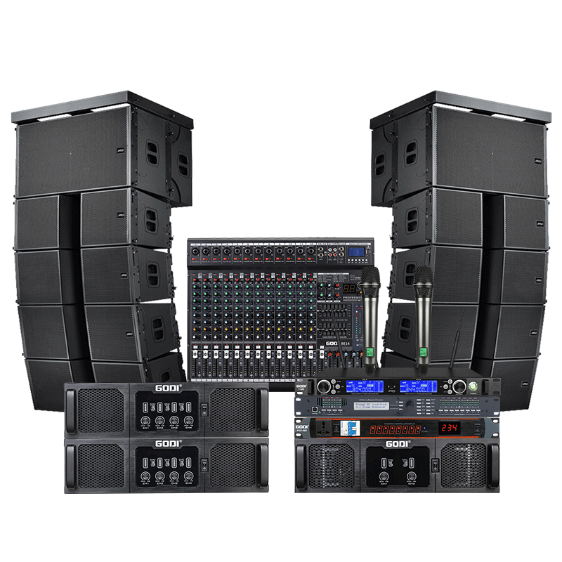 godi双8寸4 2钕磁线阵音响专业舞台婚庆会议餐吧户外演出音箱套装