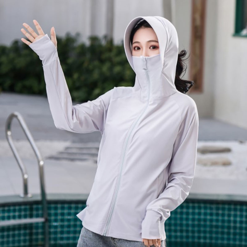 Rabbit Sun Protection Clothing Women's Summer UV Protection Lightweight Breathable Sun Protection Clothing Loose Solid Color Ice Feeling Long Sleeve Sun-Protection Overshirt