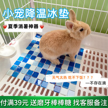 兔子夏天降温冰垫龙猫荷兰猪消暑凉席散热板水晶垫子冰窝用品