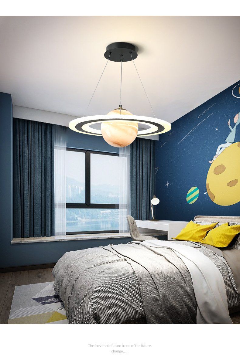 快乐星球儿童房卧室吊灯创意流浪地球男孩女孩房间客厅星空吊灯