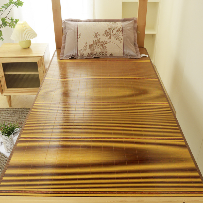 毛毯厂竹席厂批发 2024新款学生竹席 木纹金砖 面亚草席-阿里巴巴