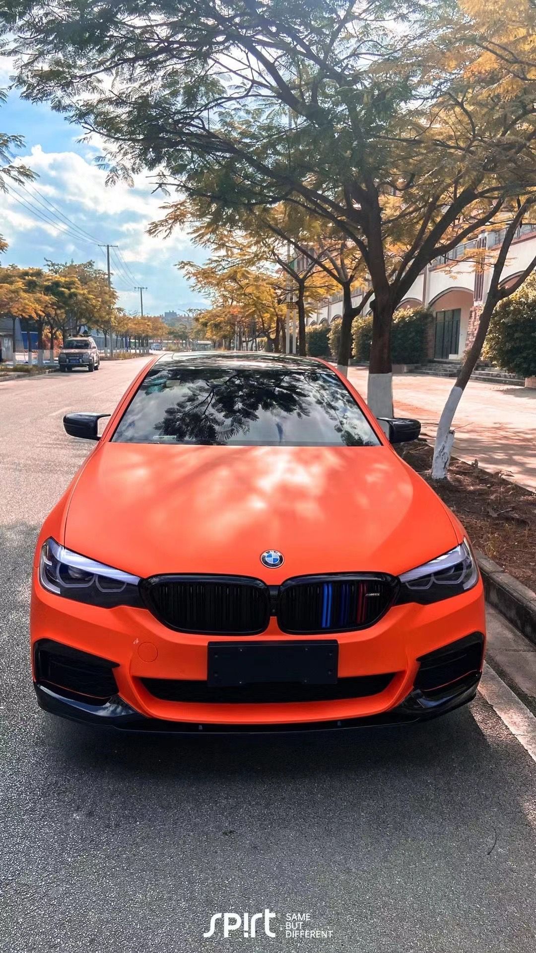 新品 消光烈焰橙 亚光橙汽车改色贴膜