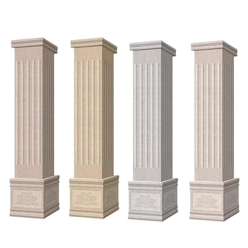 欧式别墅麻面文化石罗马柱瓷砖围墙砖门窗线大理石300x600外墙砖