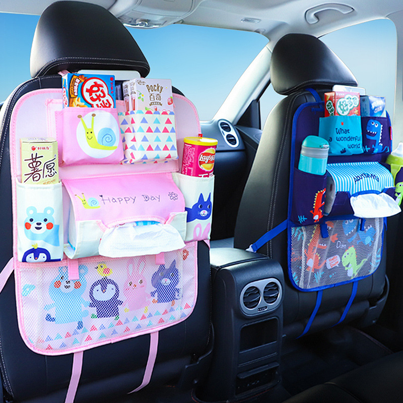 韩版汽车椅背收纳袋卡通儿童车用座椅后背挂袋车载置物袋储物用品