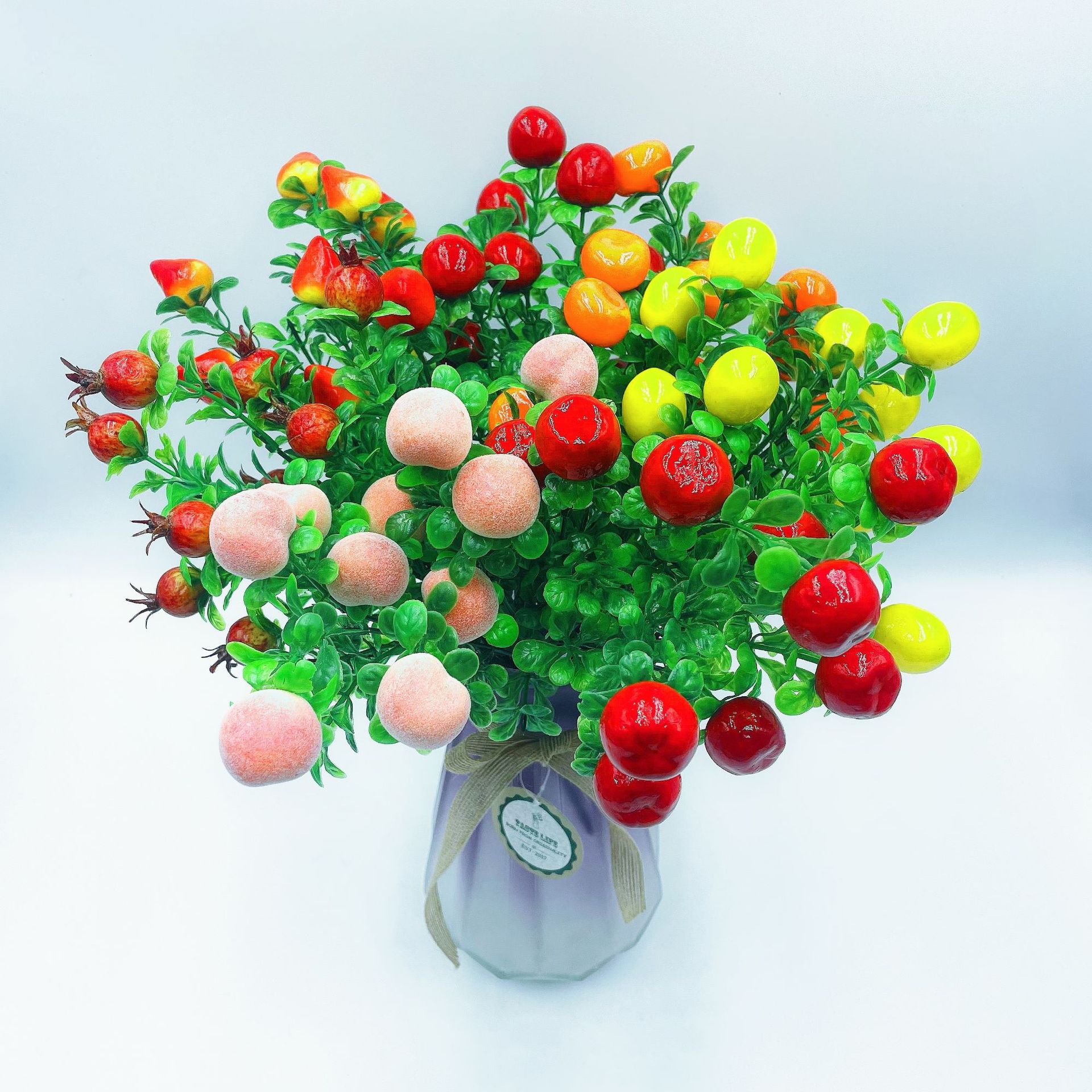 仿真水果假花装饰花束塑料苹果富贵果发财果田园花艺插花家居婚庆