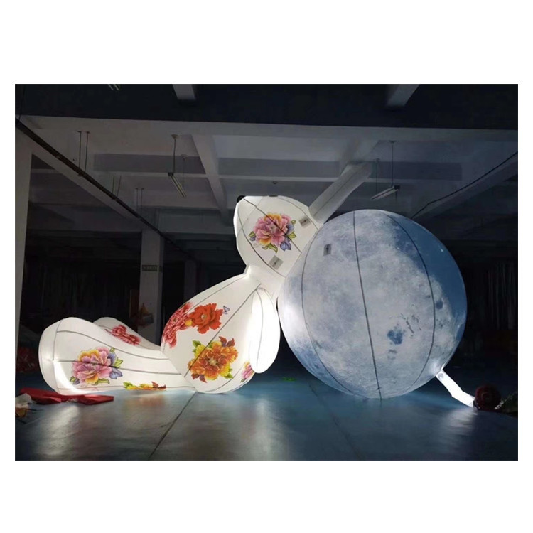 美陈布景中秋节商场造景设计制作安装节日布置玻璃钢泡沫雕塑