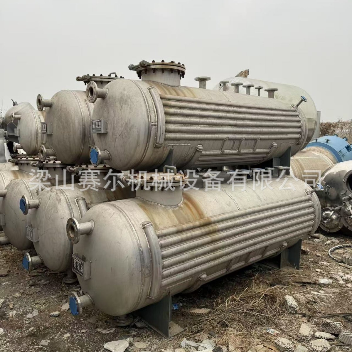 工业卧式不锈钢储罐 2立方盘管加热卧式缓冲高位罐 不锈钢高位槽