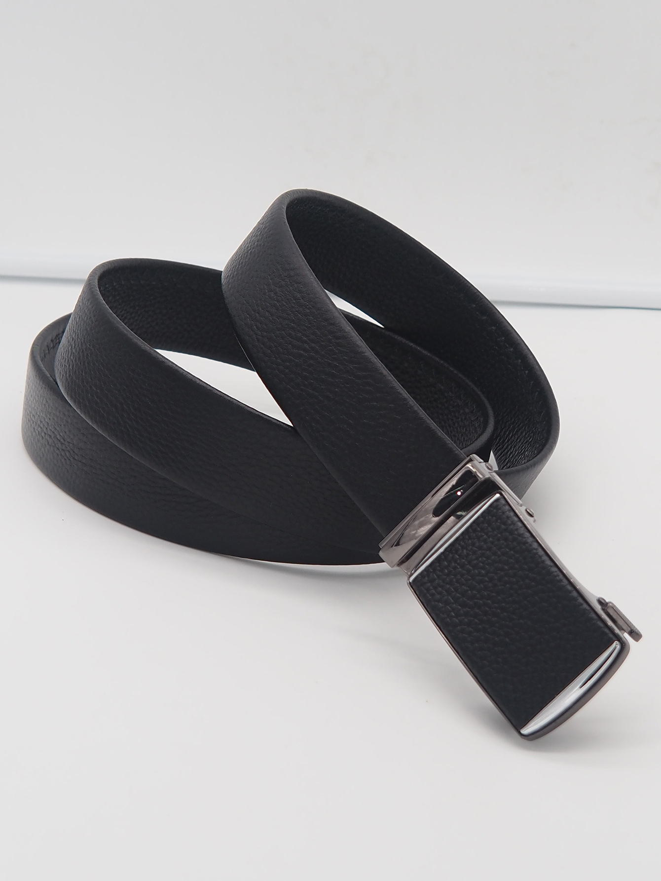 Men‘s Leather Belt Business Casual Alloy Buckle Fashion Automatic Buckle Genuine Leather Belt Korean Youth Belt Wholesale