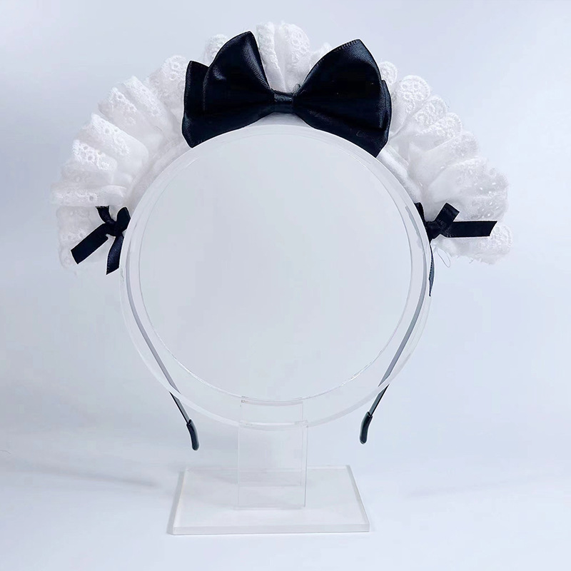 一件代发手作日系二次元lolita头饰洛丽塔发饰蕾丝蝴蝶结女仆发箍